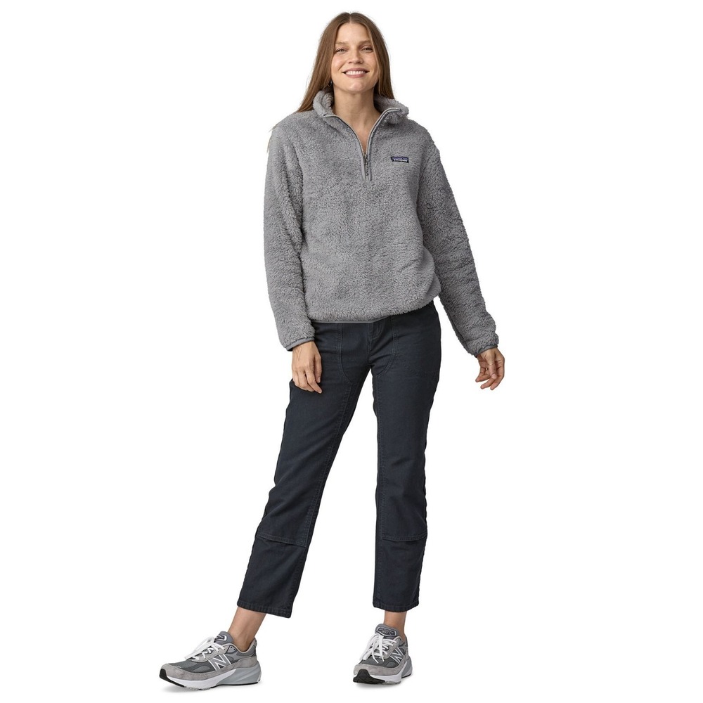 Patagonia Womens Fleece Pullover Sweater Size S Gray Deep Pile 1/4 Zip Outdoors